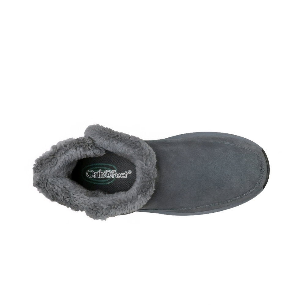 Orthofeet Women's Bliss Hands-Free Orthopedic Boots -Grey - Picture 8 of 9